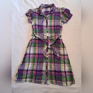 Gymboree girls size 9 shirt dress Falling for Feathers line, belted, EUC